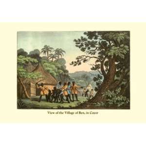 View of the Village of Ben in Cayor 24x36 Giclee 