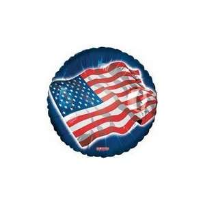  9 Airfill Waving US Flag Balloon   Mylar Balloon Foil 