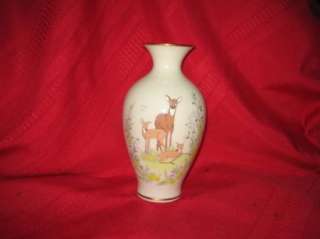 Lenox Mothers Day vase 1984 limited edition doe & fawns  