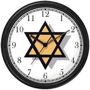 Star of David or Mogen David No.2 Judaica Jewish Theme Wall Clock by 