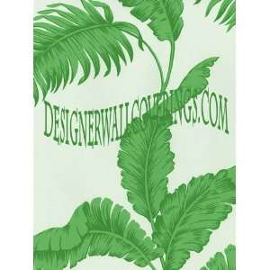  Paradisio Green/White Banana and Palm Leaf tropical