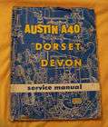 1959 EDITION CAR MANUAL   AUSTIN A40 DORSET & DEVON,