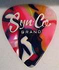 VIntage 1960s SYN CO Mosaic guitar pick Blue White red Pink One of a 