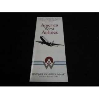 12 1 1983 AMERICAN WEST AIRLINES System Timetable  