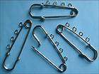 10 pcs Silver Pin Kilt Brooch 4 loop Charm Holder AA11