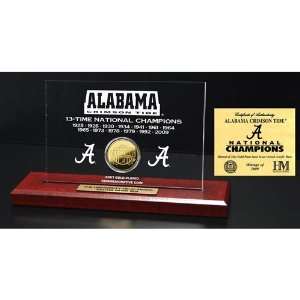  Crimson Tide 13 Time Champions Engraved Acrylic with 24KT 