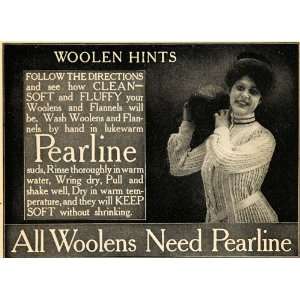  1906 Ad Pearline Soap Flannel Wool Clothing Hygiene 