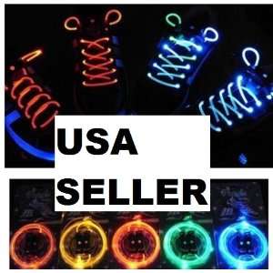  Brand New LED Shoelaces Light up Solid Flashing Choose 