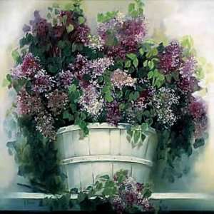 Andre Dern 30W by 30H  Lilac Gathering CANVAS Edge #6 