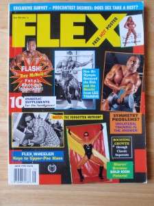 FLEX bodybuilding muscle magazine/MICHELE RALABATE/SHARON BRUNEAU 6 95 