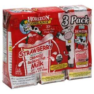 Horizon Organic Strawberry Milk, Reduced Fat 1%, Ultra Pasteurized 