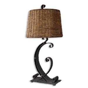  Rendall Lamp by Uttermost   Hammered Metal Straps Finished 