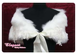 item name p 019 ivory faux fur bridal wedding shawl wrap shrug this is 