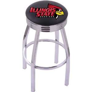 Illinois State University Steel Stool with 2.5 Ribbed Ring Logo Seat 