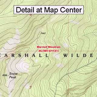  USGS Topographic Quadrangle Map   Marmot Mountain, Montana 