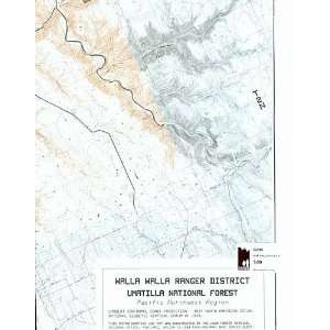  Walla Walla Ranger Distric Umatilla National Forest Map 