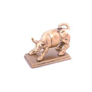  Authentic Scaled Charging Wall Street Bull Statue Sculpture 
