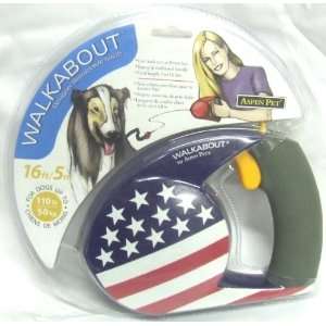  WALKABOUT DESIGNER RETRACTABLE LEASH, DOG UP TO 110 LB 