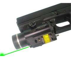   Flashlight & Green Laser Sight Combo Weaver Mount 4 Pistol Gun Handgun