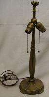 signed Handel lamp base 3 matching Hubbell acorn pull sockets  