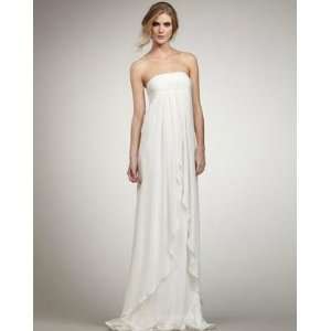   Slim A line Skirt Corset Back with Sweep Train Summer Wedding Gown