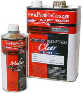 Paintforcars TC 5001 Urethane Clear   1 Gallon w/ 1 Qt. Medium 