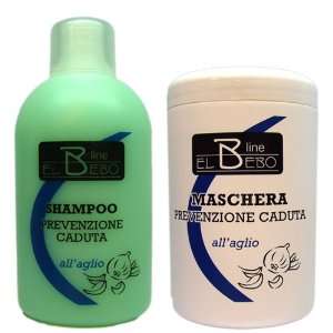 El Bebo Line Hair Loss Prevention Shampoo & Mask with Garlic Combo Set