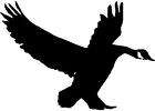 Goose Silhouette Landing hunting Decal 5 x 3.5