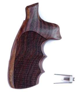   & Wesson N Frame Round Butt Rosewood Checkered Wood Grips 25901 New