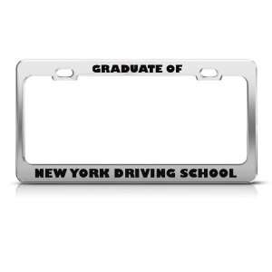   York Driving School Humor Funny Metal License Plate Frame Automotive