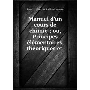   , thÃ©oriques et . Edme Jean Baptiste Bouillon Lagrange Books