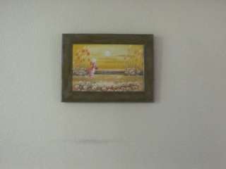 Framed Oil Painting on Canvas ( hand made frame) original landscape 