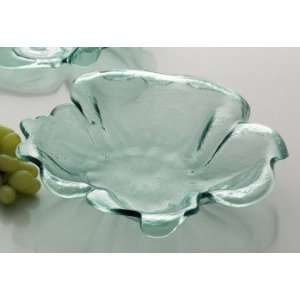 Water Lily shallow bowl Handmade glass 11 1/4 shallow 