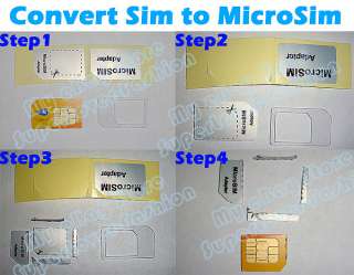 Micro Sim adapter for iPad iPhone4 // Sim to MicroSim★  