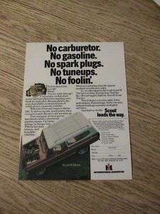 INTERNATIONAL HARVESTER ADVERTISEMENT SCOUT DIESEL AD  