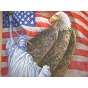  10x20 American Eagle Flag Muslin Background Backdrop FREE 