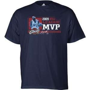   LeBron James Navy Blue 2009 NBA League MVP T shirt