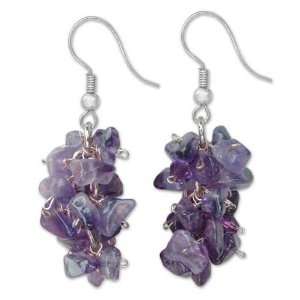  Amethyst earrings, Lilac Clusters 1 W 2 L Jewelry