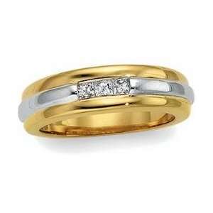    14K Yellow Gold Diamond Wedding Band Ring Size 6