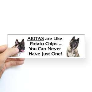  Akita   Cant Have Just One Sticker Pets Bumper Sticker by 