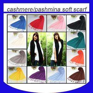 Light Soft Warm Lady Scarf Pashmina Cashmere Wrap Shawl Stole 14 Color 