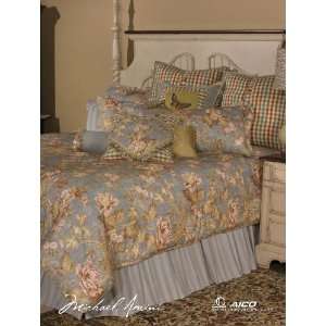  Michael Amini Tricia 13 pc King Comforter Set in Spa by 