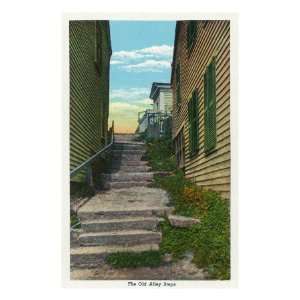Marblehead, Massachusetts, View of the Old Alley Steps Premium Poster 