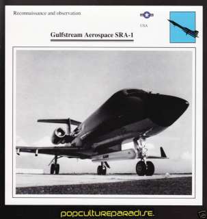 GULFSTREAM AEROSPACE SRA 1 Jet Airplane PICTURE CARD  