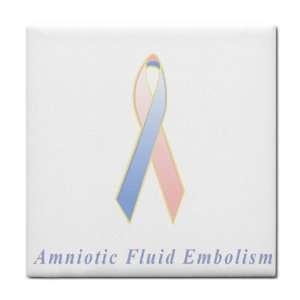  Amniotic Fluid Embolism Awareness Ribbon Tile Trivet 