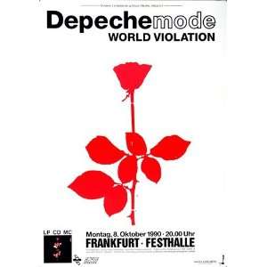  Depeche Mode   World Violation 1990   CONCERT   POSTER 