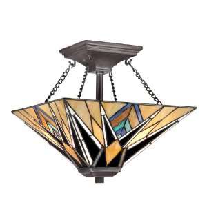   Quoizel Falcon 14 Wide Tiffany Style Ceiling Light