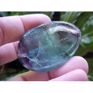   Gemqz Rainbow Fluorite Oval Worry Stone Healing  
