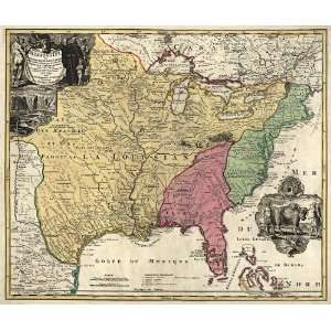 Amplissima Regionis Mississipi seu Provinciæ Ludovicianæ (ca 1763 