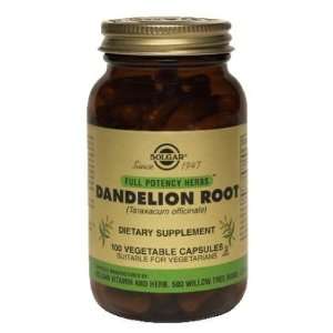  (Full Potency) Dandelion Root 100 Vegetable Capsules 